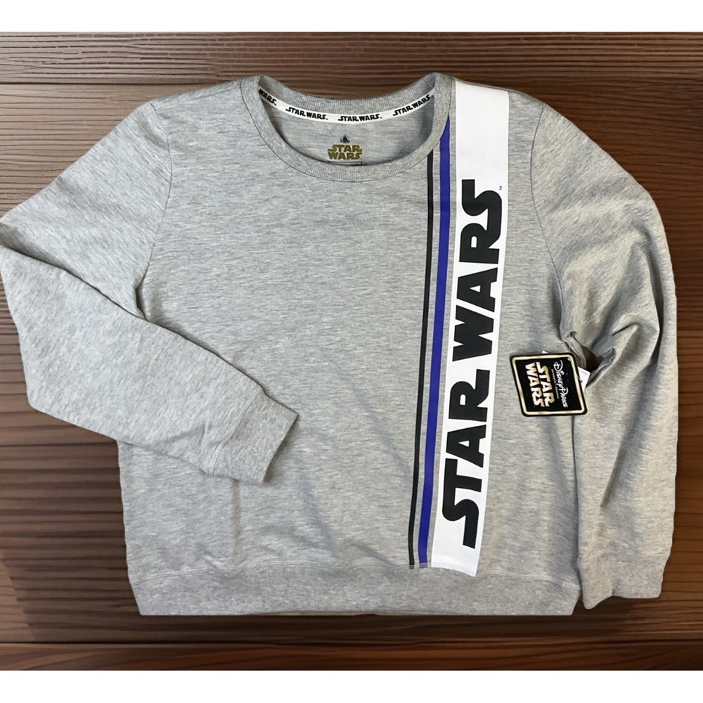 Disney Parks Star‎ Wars Sweatshirt Womens XL Gray Pullover Graphic Fleece NWT